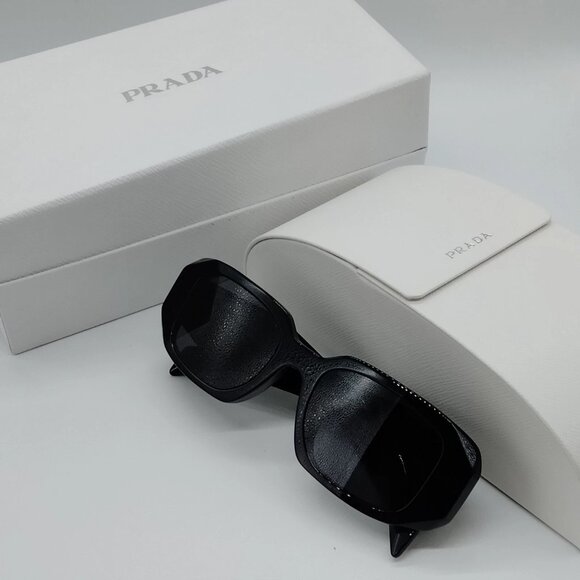 Authentic Prada Sunglasses SPR 17W F Men's Black mn388-120825 - Picture 2 of 9